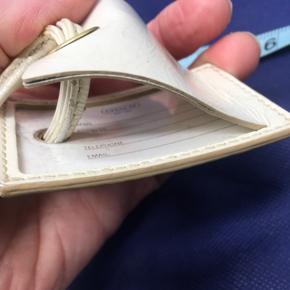 Coach White Off White Ivory ID Tag Luggage Tag - Picture 7 of 7